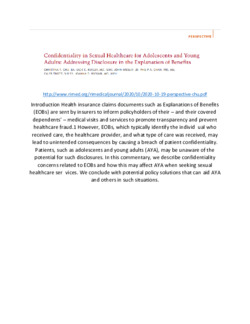 Confidentiality in Sexual Healthcar...