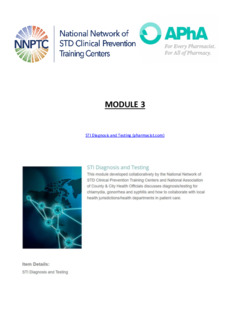 Module 3: Pharmacist STI Diagnosis ...