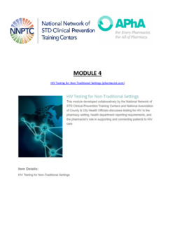 Module 4: Pharmacist HIV Testing fo...