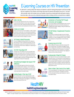 E-Learning Courses on HIV Preventio...