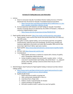 At-Home STI Testing Resources