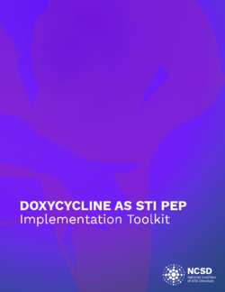 DOXYCYCLINE AS STI PEP Implementati...