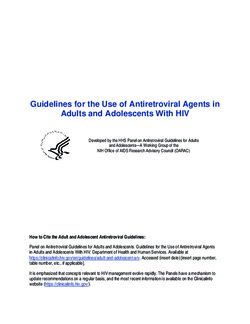 HIV Treatment Guidelines
